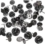 TOYANDONA 120 Sets Locking Pin Backs Butterfly Clutch Tie Tacks Pin Backs Replacement for DIY Craft Brooch Tie Hat Badge Craft Making