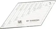 EZ Quilting 60 Degree Diamond Ruler Quilting Template, Clear
