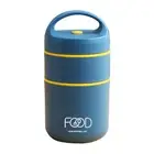 Thermal Lunch Box Stainless Steel Bento Food Containers for Kids (Dark Blue) Hot