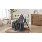 Ardor Isla Acrylic Knitted Room Sofa/Chiar Soft Blanket/Throw Grey 127x152cm