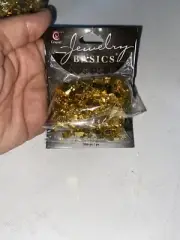 200pc Gold Fold over Cord End