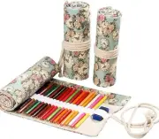 Pencil Roll Wrap,Drawing Coloring Canvas Pencil Roll 36/48/72 Slots Artist