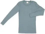 [Engel] Natur, Men's Long-Sleeved Shirt, Wool & Silk, Mountain Blue, 40-42