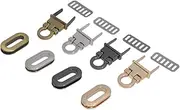 PHENOFICE 4pcs Luggage Locks Metal Handbag Locks Fashion Design Light Golden Black Silver Rose Gold Replacement for Purse Bag Locks