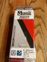 MORSE Master Cobalt Reciprocating Saw Blade 8" x .35" 18TPI (50 QT ) Damaged Box