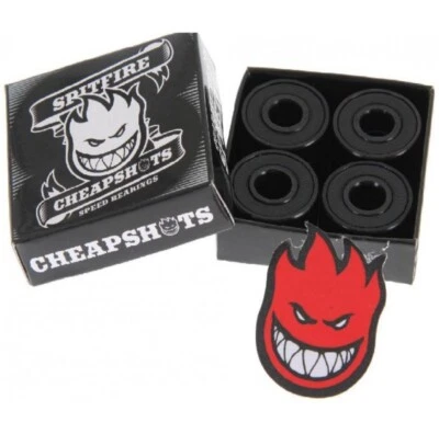 SPITFIRE Skateboard Wheels CHEAPSHOTS BEARINGS - FREE Sticker Included