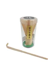 Bamboo Matcha Whisk & Scoop Set Tea Whisk, 120 prongs