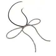 Delicate Bowknot Necklace for Women Girl Big Bow Pendant Neckchain Jewelry