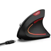 T22 bluetooth 5.1 Wireless Vertical Mouse Dual Mode Ergonomics 2.4G Wireless RGB Lighting Silent Click 800-2400DPI Gamin