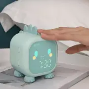 Cute Dinosaur Alarm Clock for Children's Room Decor with Safe Silicone Touch