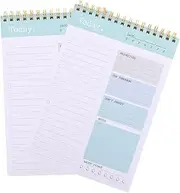 AUTSUPPL 2Pcs Daily Planner Notepad with Tear Off Memo Tabs Portable Notepad for Organizing Scheduling and Activity Planning present for