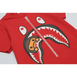 Sportlife 嬰兒 Milo 加入 Bape 鯊魚 T 卹童裝棉質兒童 T 卹