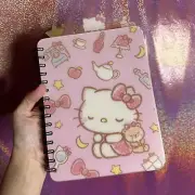 Hello Kitty & Friends Sanrio Notebook Spiral Line Paper 5 Tab Pages Journal NEW