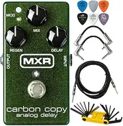 MXR M169 Carbon Copy Analog Delay Electric Guitar Effects Pedal with Tonebird Patch Cable, Picks, Multi-Tool, Instrument Cable Bundle