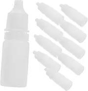 10pcs Bottle Saline Dropper Bottle Mini Refillable Containers Plastic White