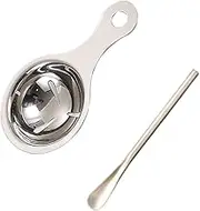Stainless Steel Egg Separator and Stirring Spoon,Eggs Yolk White Filter Divider Kitchen Gadget for Baking