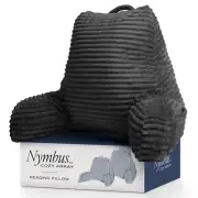 Cut Plush Reading Pillow Shredded Memory Foam Bed Rest Backrest Pillow with Arms