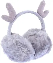 [Yardenfun] 1 PC Antlers Children's Earmuffs cute earmuffs Reindeer Antler Headband Foldable Earmuffs warmer Earmuffs Flexible Earmuff ear muffs Plush comfortable leather earmuffs toddler