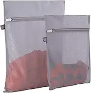Kimmama Laundry Bag Mesh Wash Bags, Washing Machine Wash Bag, Net Washer Sack with Zipper, Dryer Pouch for Cleaning and Drying Cloths, Garment, Delicates, lingerie, Suit, Bra, Pant, Sock, Small Toys