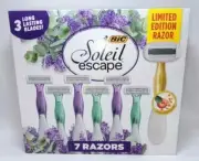 2x BiC Soleil Escape Limited Edition 7 Razors (One 5-Blade Caramel Apple Scent)
