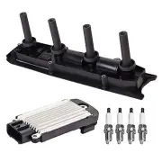 Ignition Coil Pack with Ignition Module and Set of 4 Platinum Spark Plug