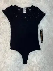New Mix Women’s Bodysuit Unitard Leotard Color Black One Size Fits All Brand New