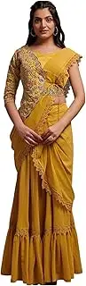 [Generic] Embellished Pure Georgette Ready To Wear Saree