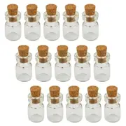 50 Pcs 1ml-extra Mini Tiny Clear Glass Jars Bottles with Cork Stoppers,