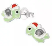 Silver Turtle Earrings for Girls