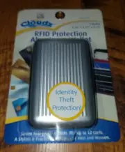 Cloudz Silver RFID Protection Aluminum Wallet Identity Theft Protection * NEW *