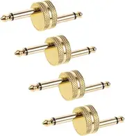 TOGEVAL 4pcs Guitar Patch Adapter Pedal Coupler Connector for Effects Pedals Reliable Audio Adapter for Speakers and Headphones Easy Installation and Dual