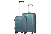 Volair Vmax Hardside 2 Piece (Medium + Cabin) EXP Spinner Suitcase Set Steel Blue