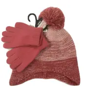 Pink Beanie and Glove set 1-3yrs New With Tag with Pom Pom Clearance
