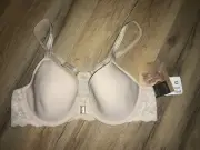 Chantelle Cappuccino Front Close UW Lace Back Bra Retail $78 NWT Size 34B