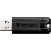 Verbatim PinStripe 64 GB USB 3.0 Flash Drive - Black - 2 Year Warranty