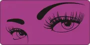 Sassy Eyes On Purple Photo License Plate