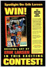 Print Ad 1993 Spiderman #21 Erik Larsen Contest Original Promo Poster Art