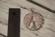 Rose Quartz Tree of Life Pendant