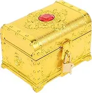 Milisten Decorative Vintage Pirate Treasure Chest Box for Classroom Small Multi Function Storage Organizer Chic Retro Design Treasure Box for Parties and Home Decor