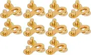 FLEXMAN 10 Pair Bikes Missing Link, 11 Speed Mountain Bikes Chain Buckle Quick Disassembly Buckle with 11 Rows Teeth Rear Flywheel for Mountain Bikes, Road Bikes (Gold)