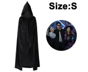 Hooded Cloak Unisex Adult Cloak with Hood Halloween Christmas Cloak - Black