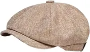 [Ｓｉｍｈｏａ] Beret Hat Casual British Cabbie Driving Hat for Shopping Hiking Travel Adults