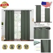 Set of 2 Energy Efficient Blackout Curtains - Thermal Insulated, Wrinkle-Free