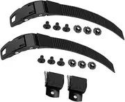 SAUYRASY 1Pair Rollerblade Replacement Straps Inline Skate Strap Replacement Inline Roller Skate Straps with Screws Nuts For Men Women Kids, Black, Universal