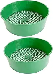 FUNOMOCYA Multi-Function Soil Sifter Large Plastic Sieve for Garden Stone Sieve Scoop for Cat Litter Compost
