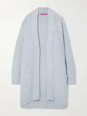[The Elder Statesman] The Elder Statesman - Oversized Cashmere Cardigan - Light blue - medium medium Blue