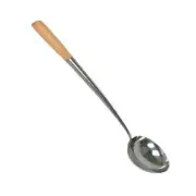 Thunder Group 6 oz Stainless Steel Chinese Serving Ladle w/ Wooden Handle