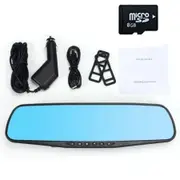 4.3- inch 170 Degree View Angle Full HD 1080P Double Lens G-sensor Car DVR IR Night Vision Car Camera + 8 GB TF Card