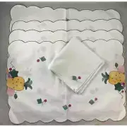 Imperial Elegance 8 Piece Pineapple Placemat/Napkin Set 100% Cotton