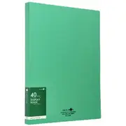 Aqua Drops Display Book Fixed 40 Pockets Vivid Green